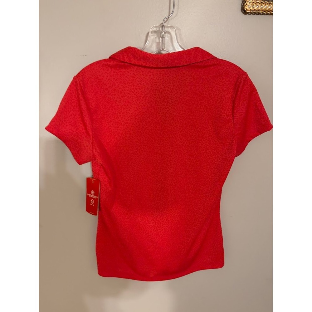 BCG Club Sports Womens Red Performance Polo Shirt XS‎ Moisture Wicking UPF 50 - Picture 5 of 5
